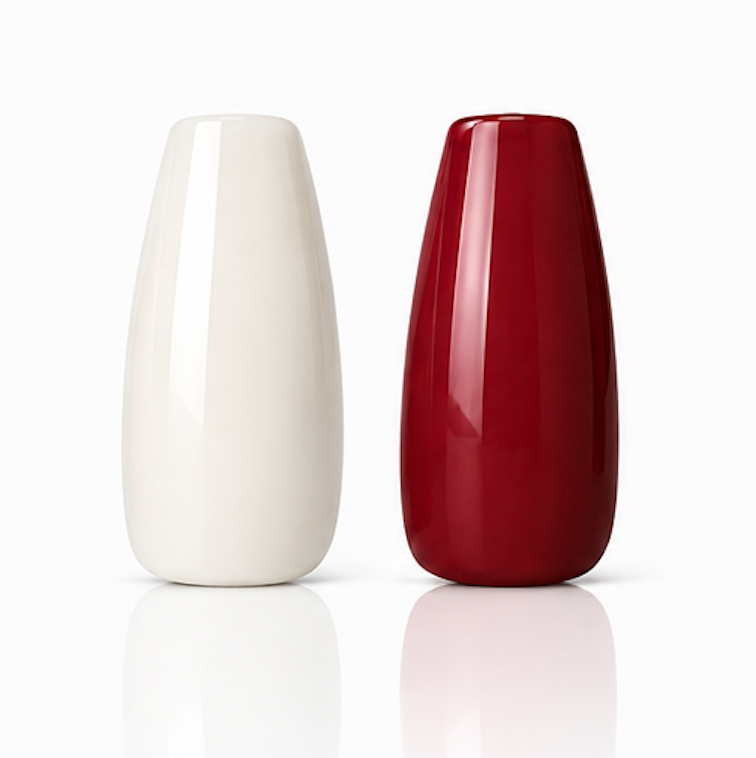 Pushnails Nail Duos - Soft Ivory & Velvet Rose