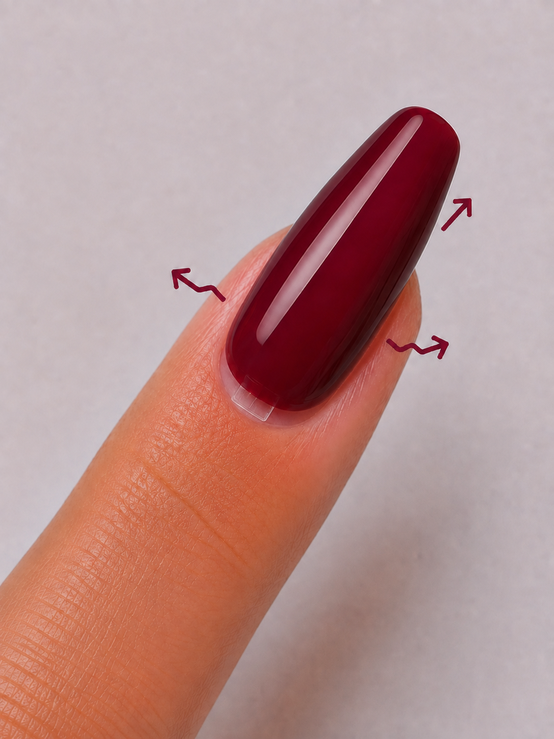 Pushnails vorsichtig entfernen